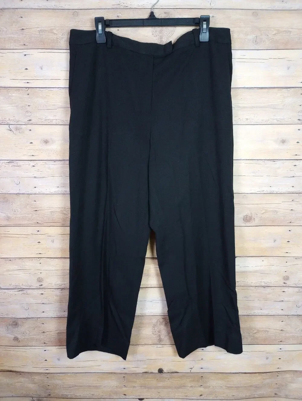 Brooks Brothers Stretch Woman Pants 16 Black Dress Pants Straight Leg